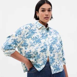 Gap × LoveShackFancy Cotton Cropped Shirt Size M